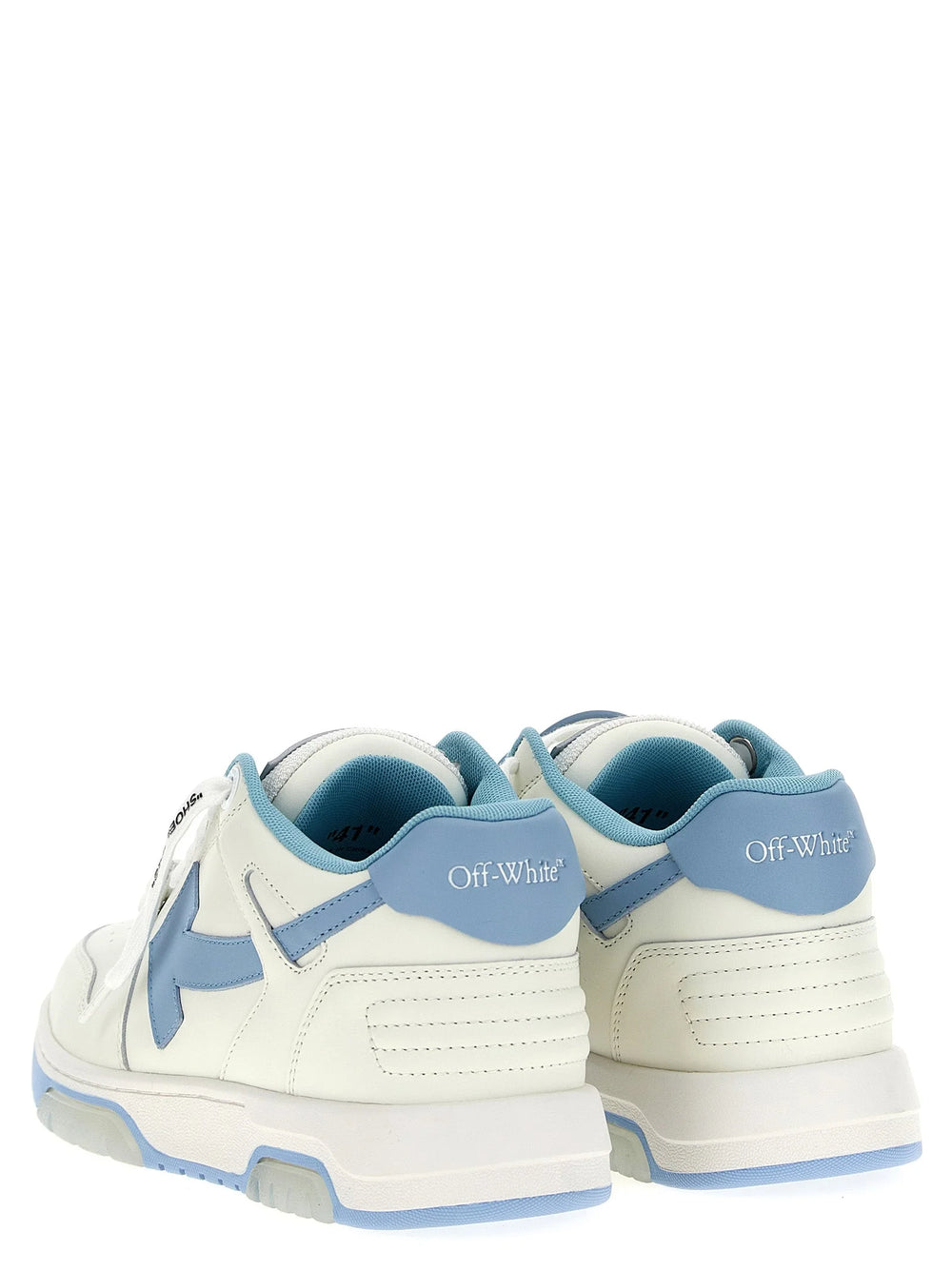 Off-White Blue Bovine Leather Low Top Sneakers - EU42.5/US9.5