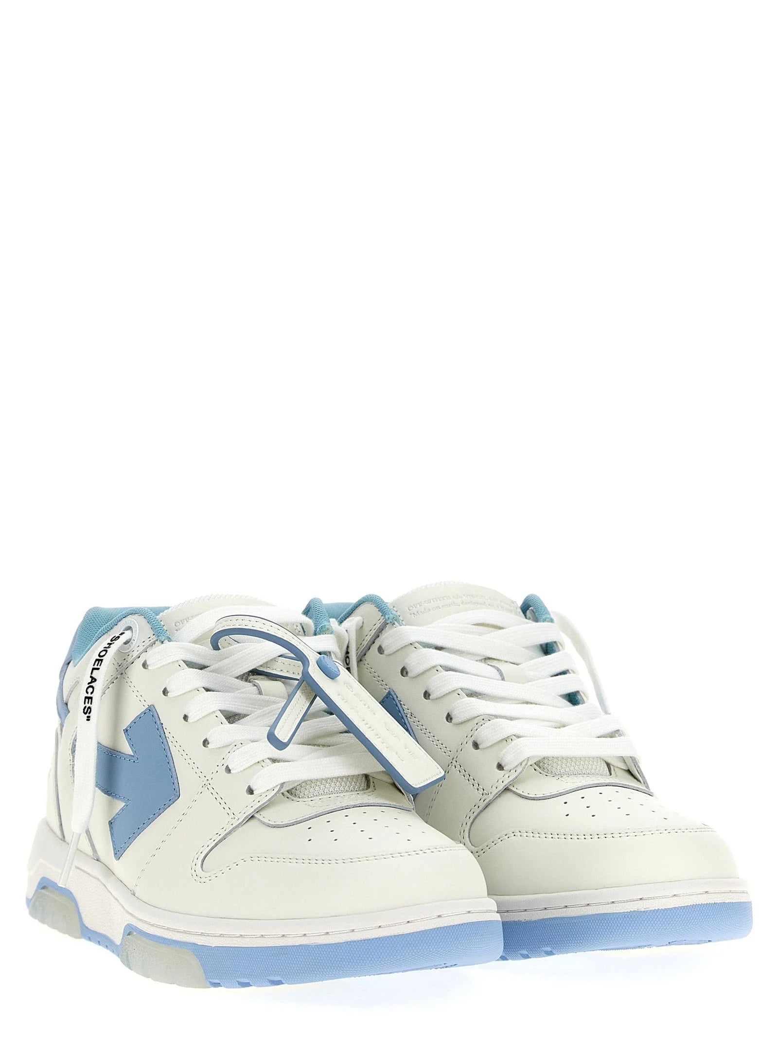 Off-White Blue Bovine Leather Low Top Sneakers - EU42.5/US9.5