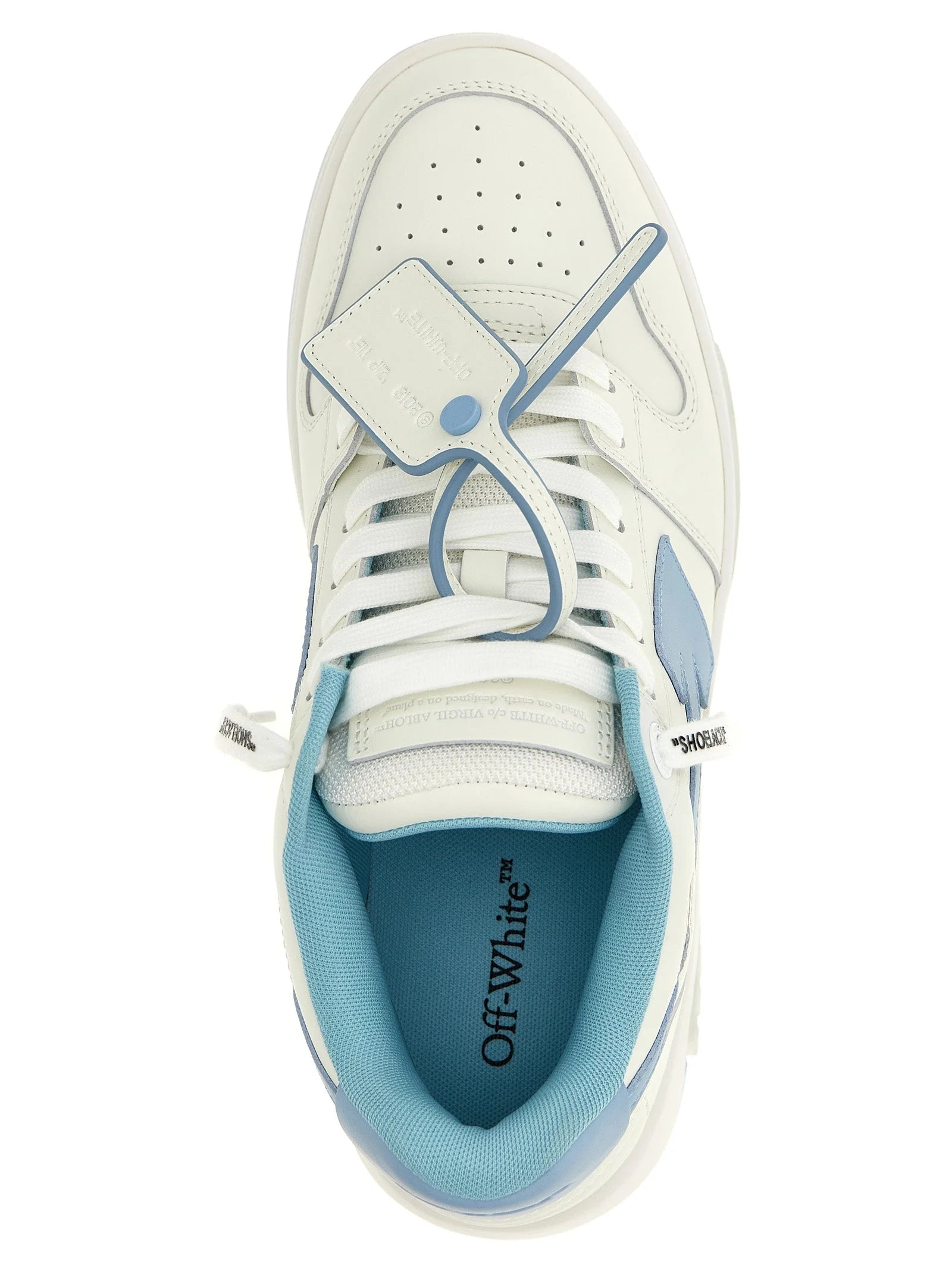 Off-White Blue Bovine Leather Low Top Sneakers - EU42.5/US9.5