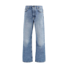 Jean coupe décontractée en coton bleu Off-White