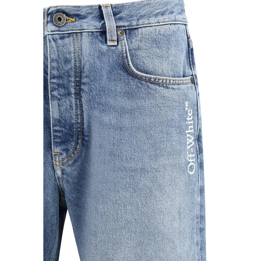Jeans en coton bleu Off-White Coupe décontractée