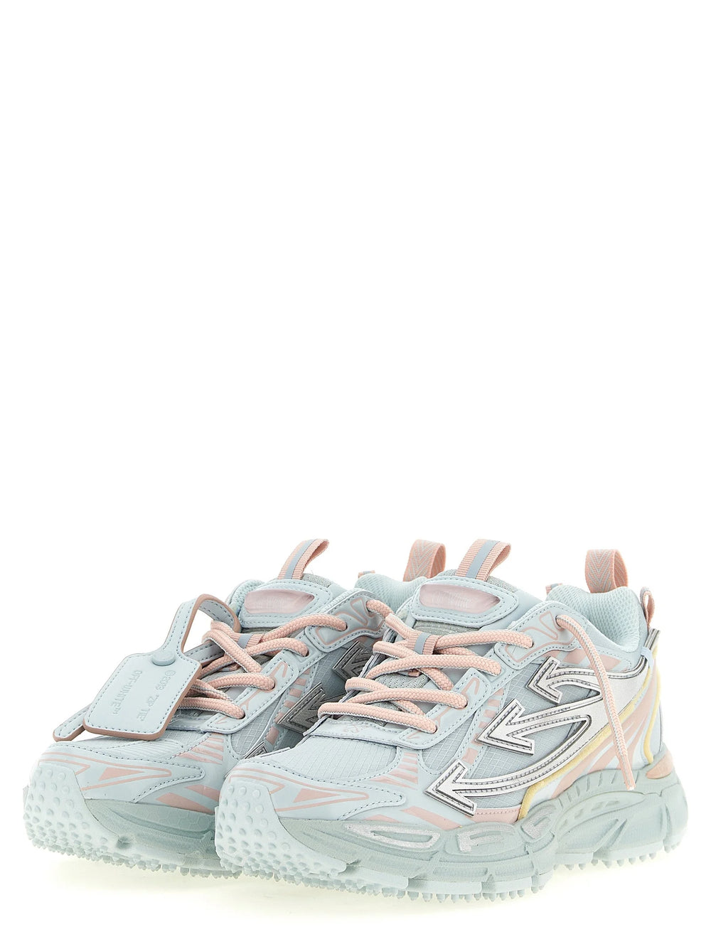 Off-White Blue Polyethylene Athletic Sneakers