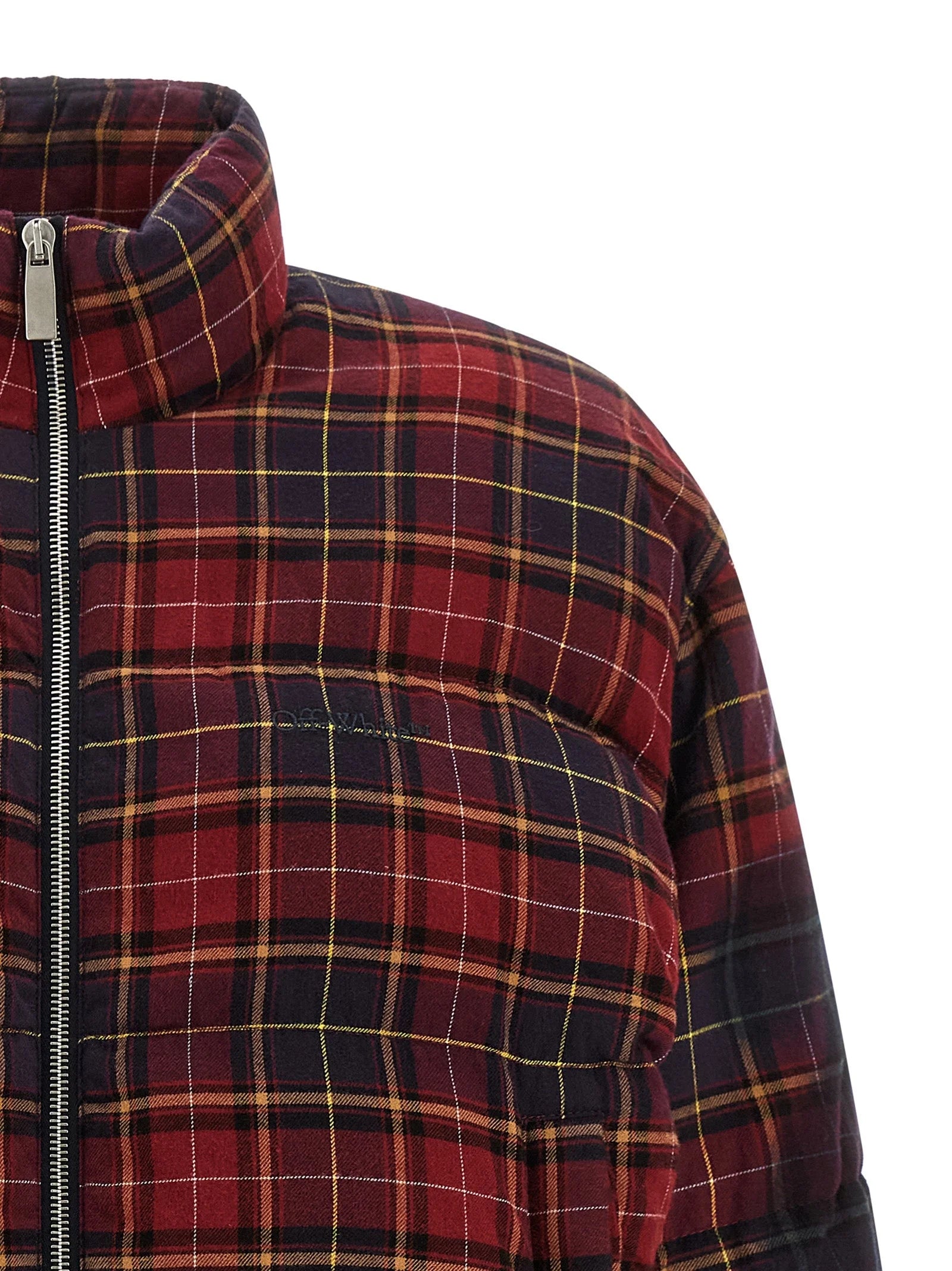 Off-White Bordeaux Cotton Full-Length Jacket - IT38