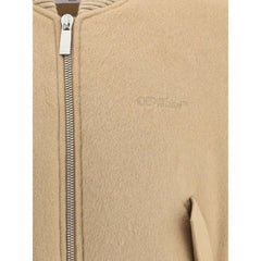 Off-White Brown Cashmere Bomber - L