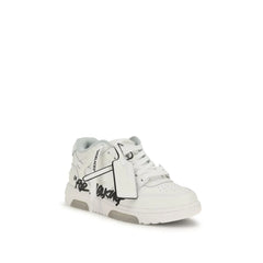 Off-White White Calf Leather Bos Taurus Athletic Sneakers