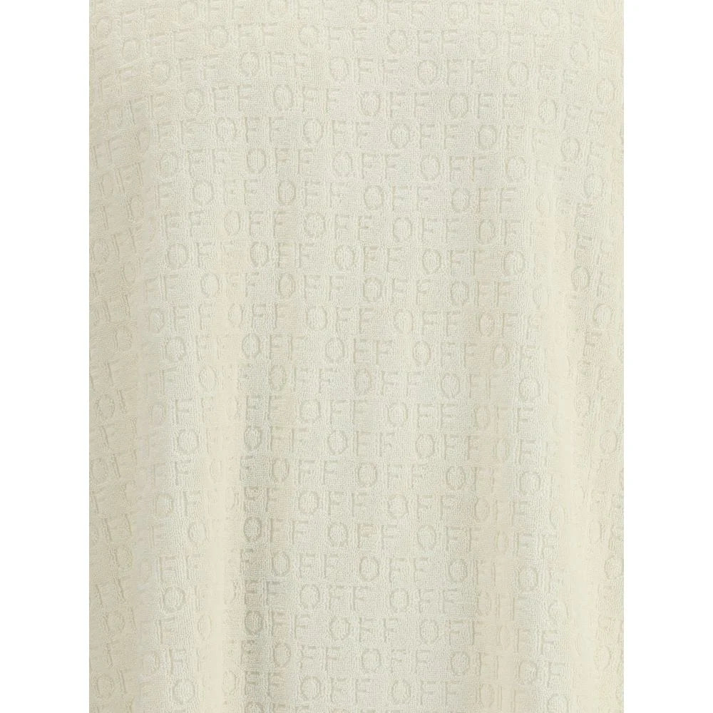 Off-White Cream Cotton T-Shirt - T-Shirts