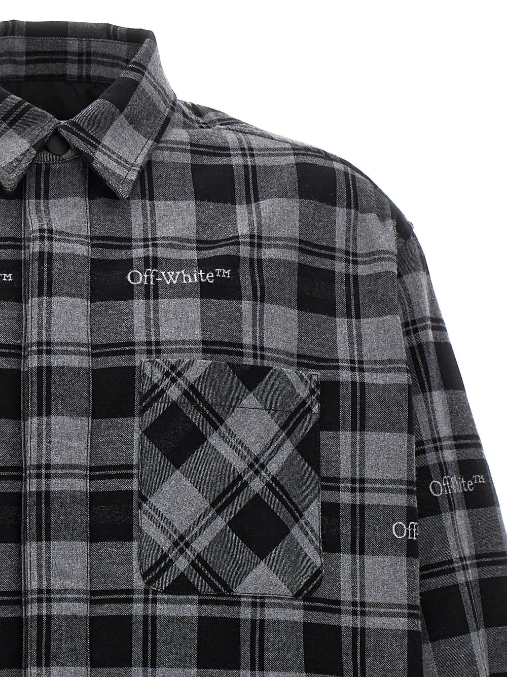 Off-White Gray Cotton Shell Jacket