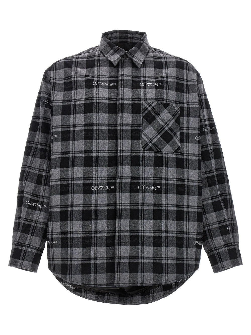 Off-White Gray Cotton Shell Jacket