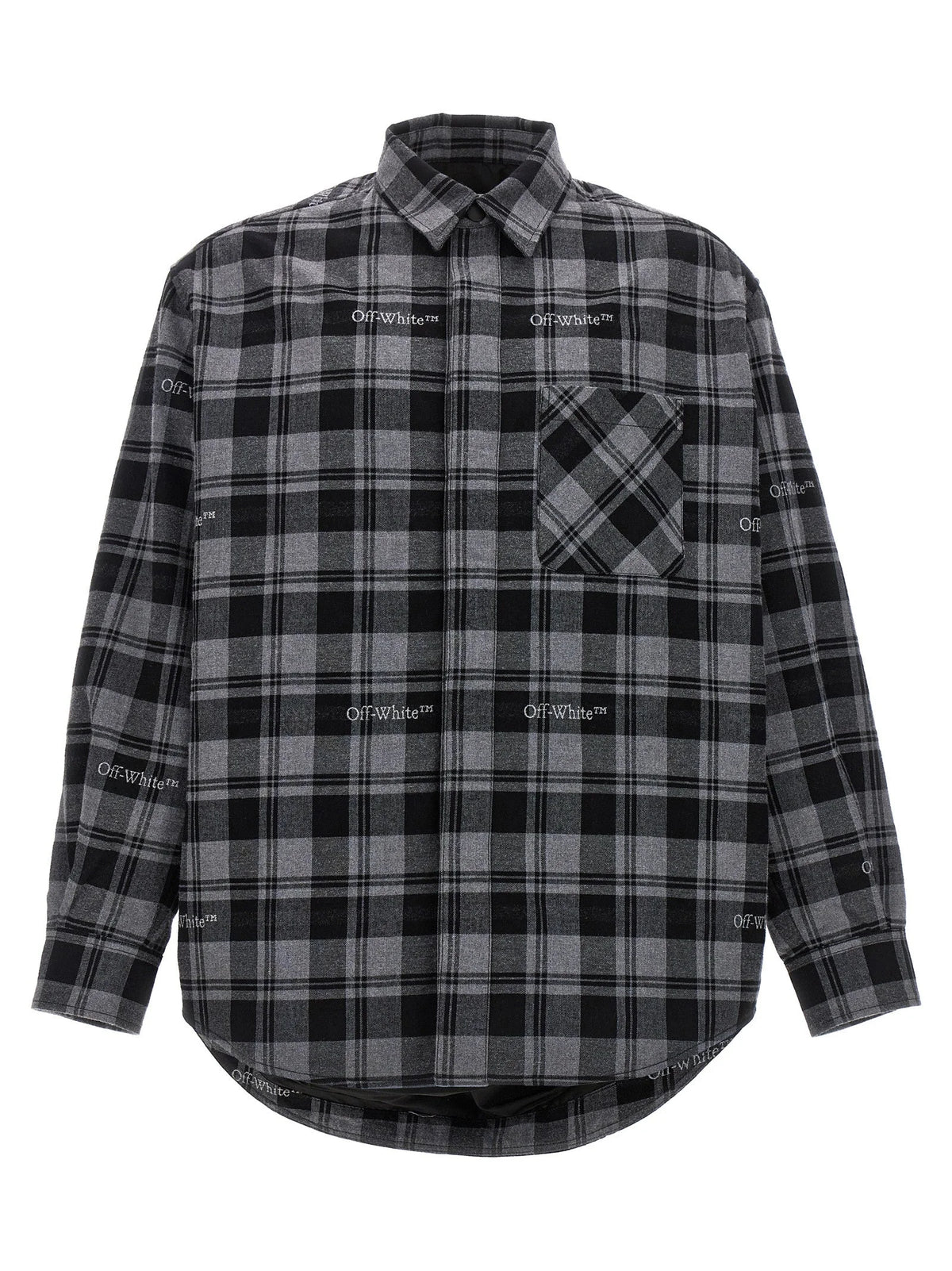 Off-White Gray Cotton Shell Jacket