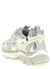 Off-White Gray Polyethylene Athletic Sneakers