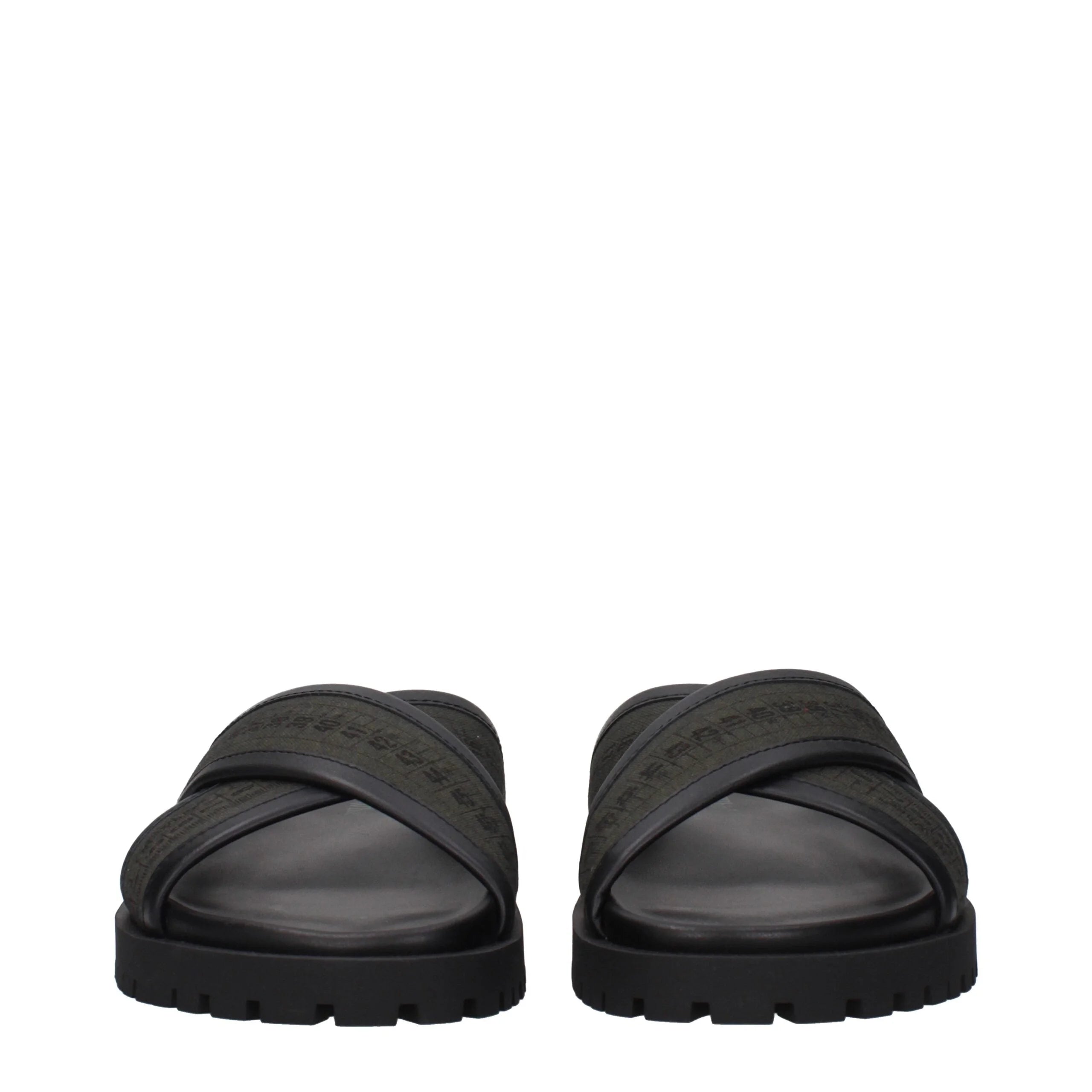 Off-White Grøn Stof Flade Sandaler