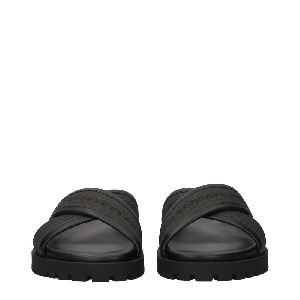 Off-White Grøn Stof Flade Sandaler