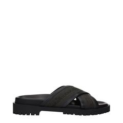 Off-White Grøn Stof Flade Sandaler