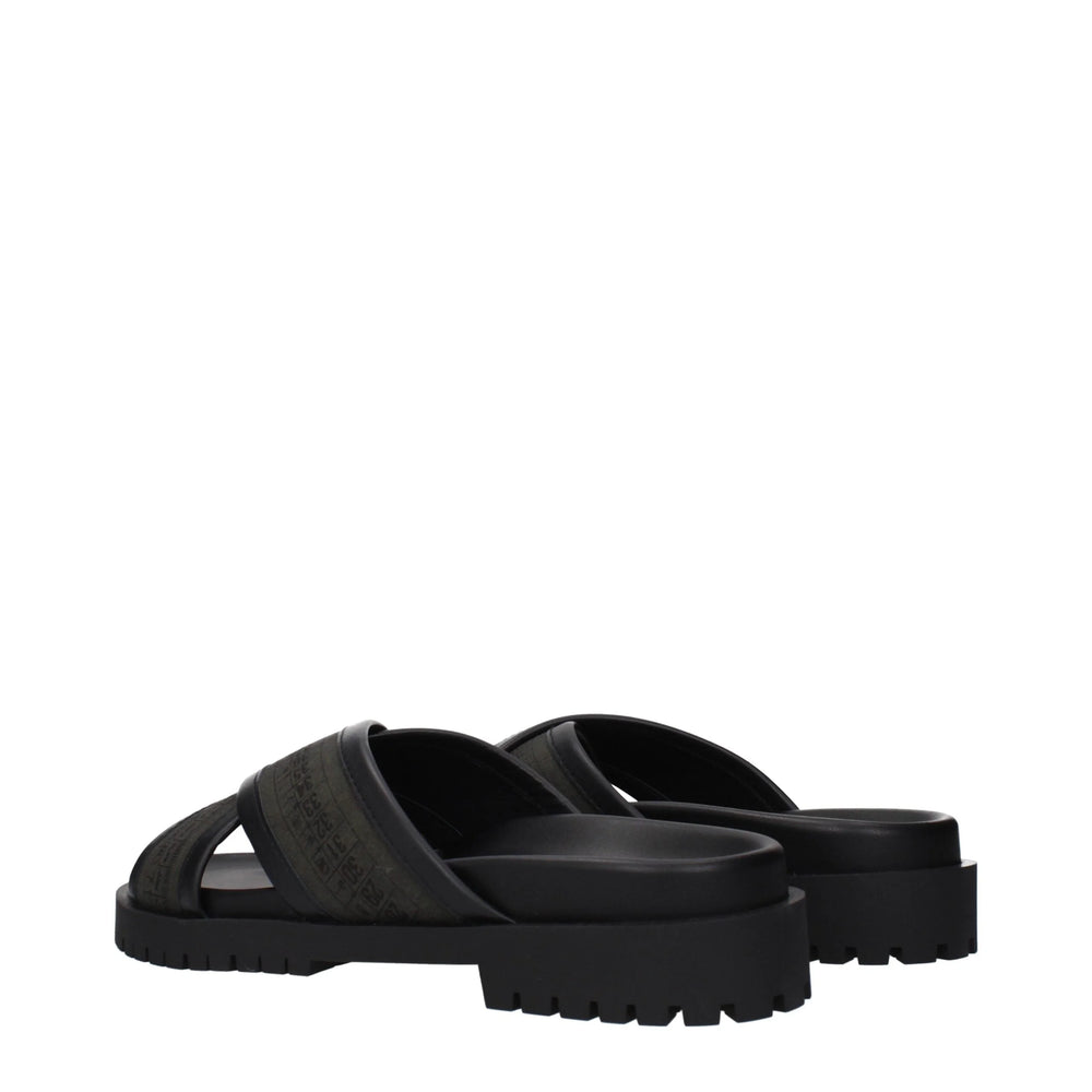 Off-White Grøn Stof Flade Sandaler