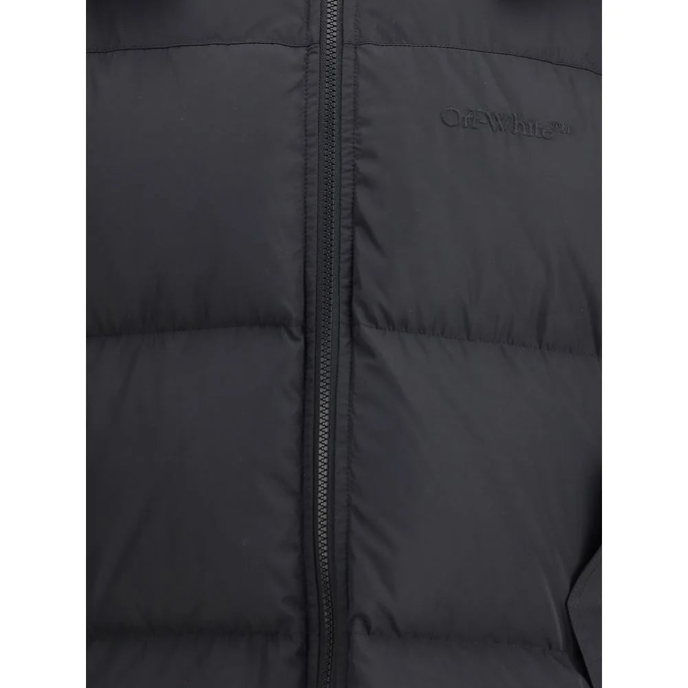 Off-White Hooded Diagonal Arrow Down Jacket