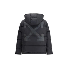 Off-White Hooded Diagonal Arrow Down Jacket - Puffer Jackets