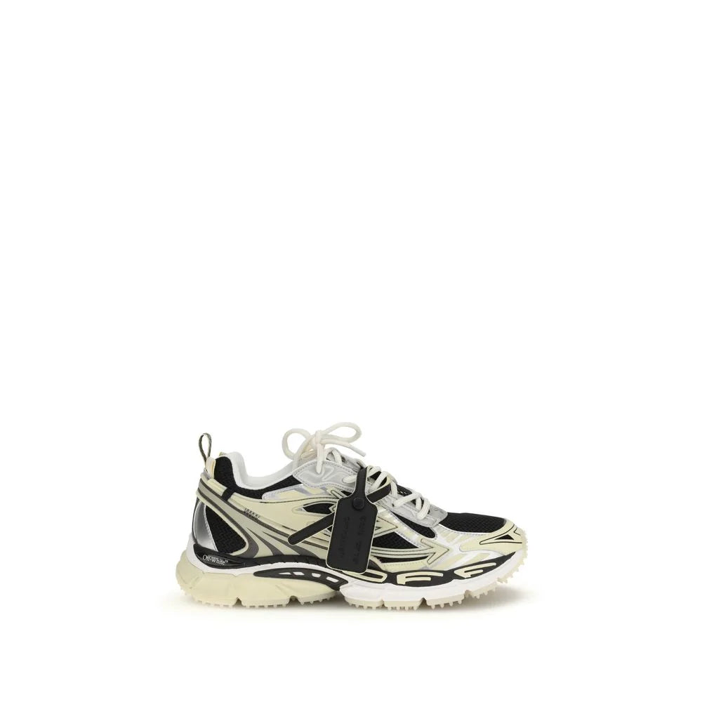 Off-White Multicolor Fabric Athletic Sneakers
