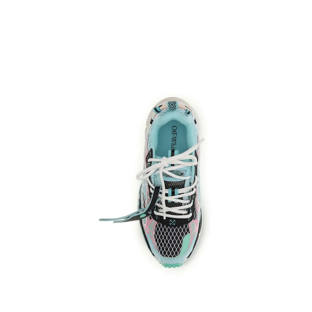 Off-White Multicolor Polyester Athletic Sneakers