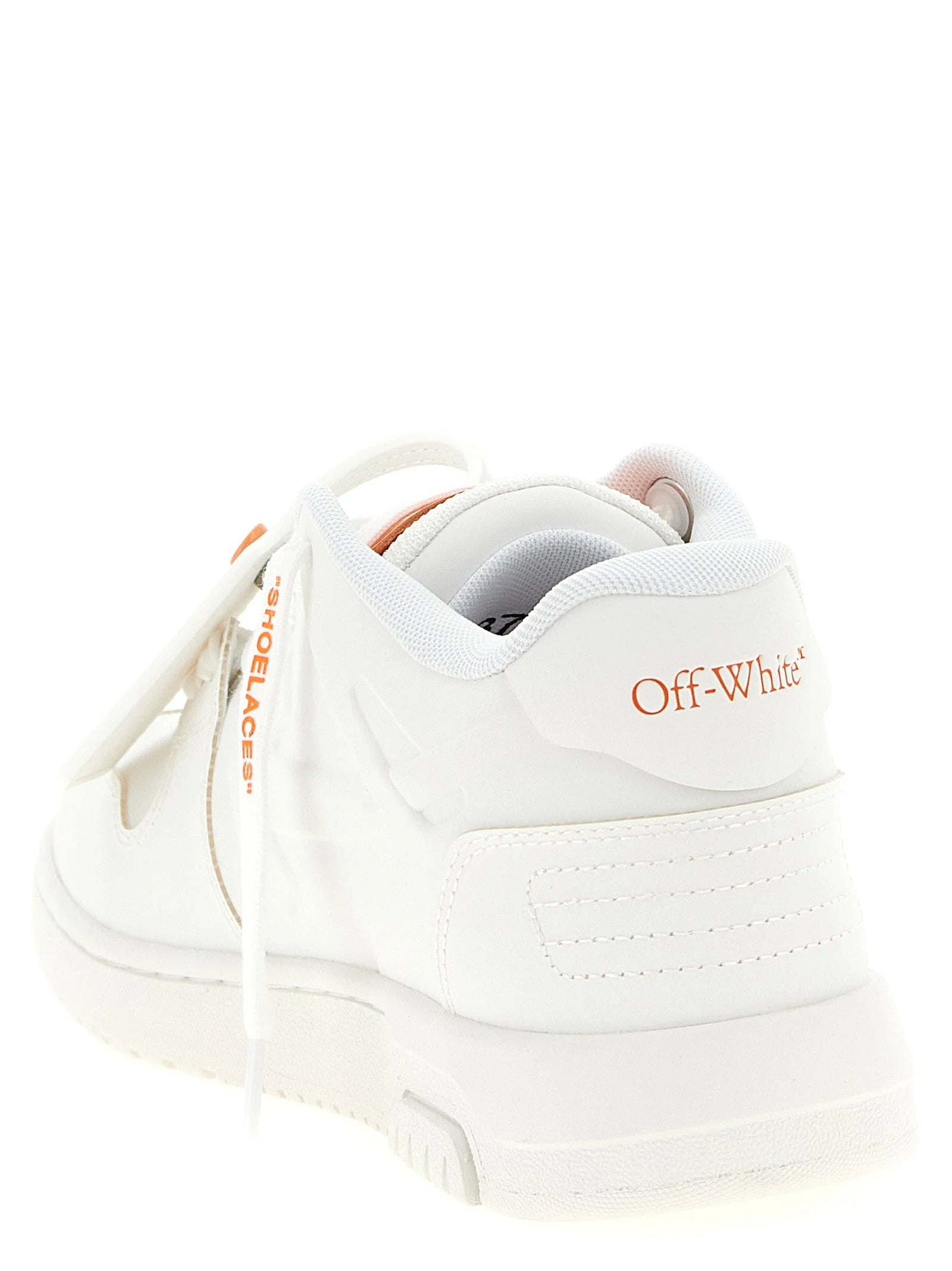 Off-White Orange Plastic Athletic Sneakers
