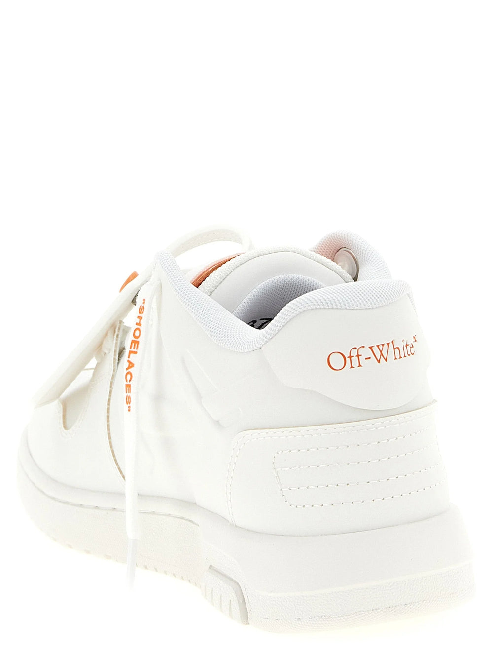 Off-White Orange Plastic Athletic Sneakers
