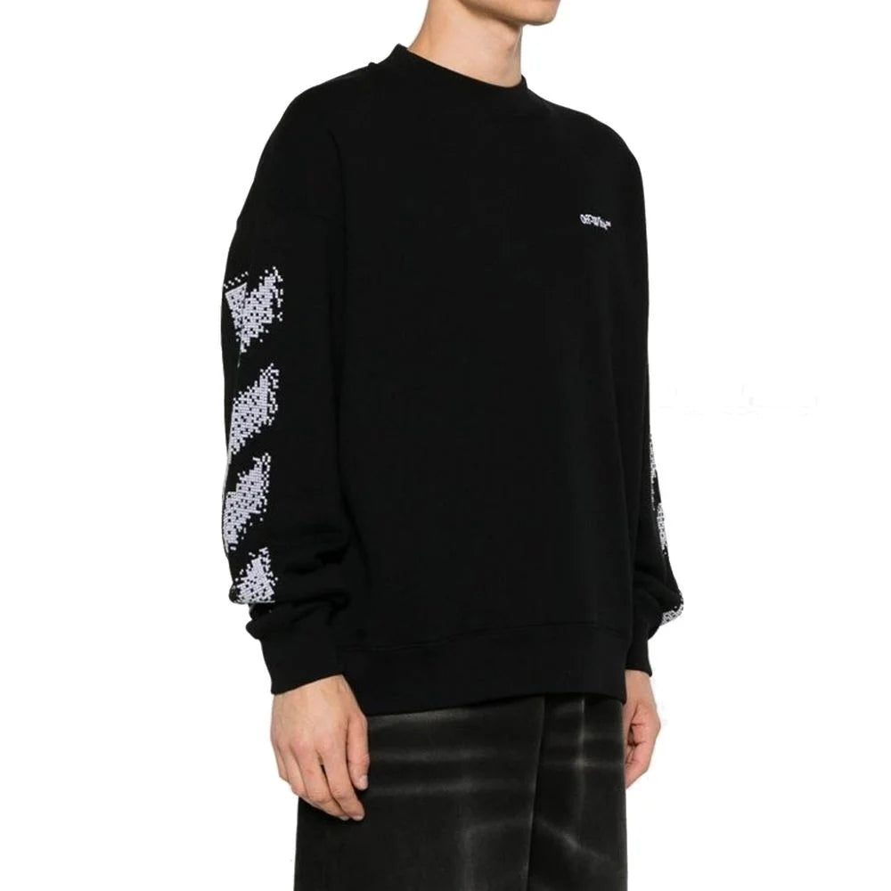 Off-White Off White Pixel Diag Sweatshirt - Sweatshirts