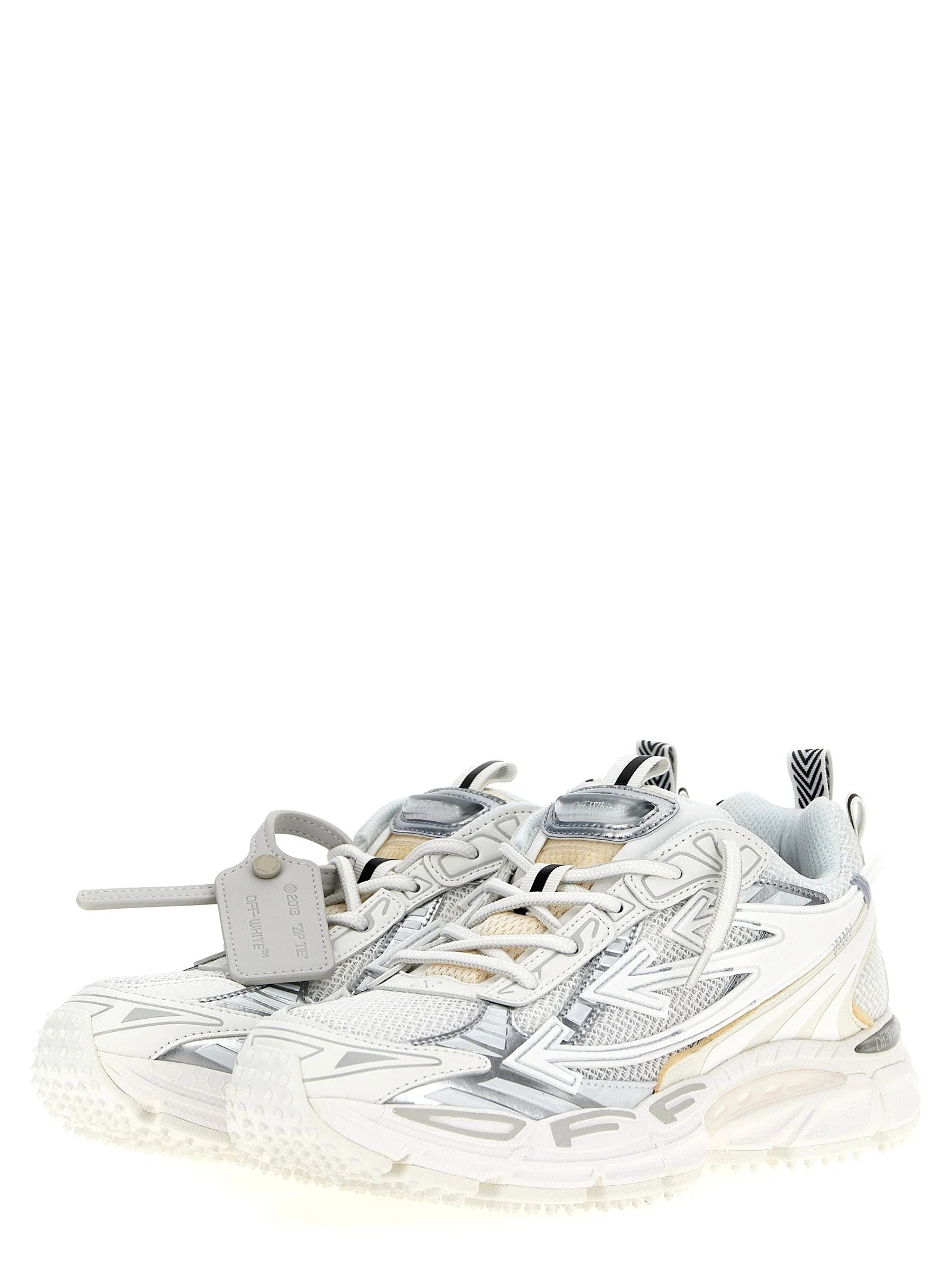 Off-White White Polyethylene Athletic Sneakers