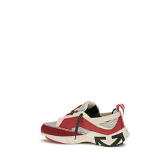 Off-White Red Polyester Athletic Sneakers