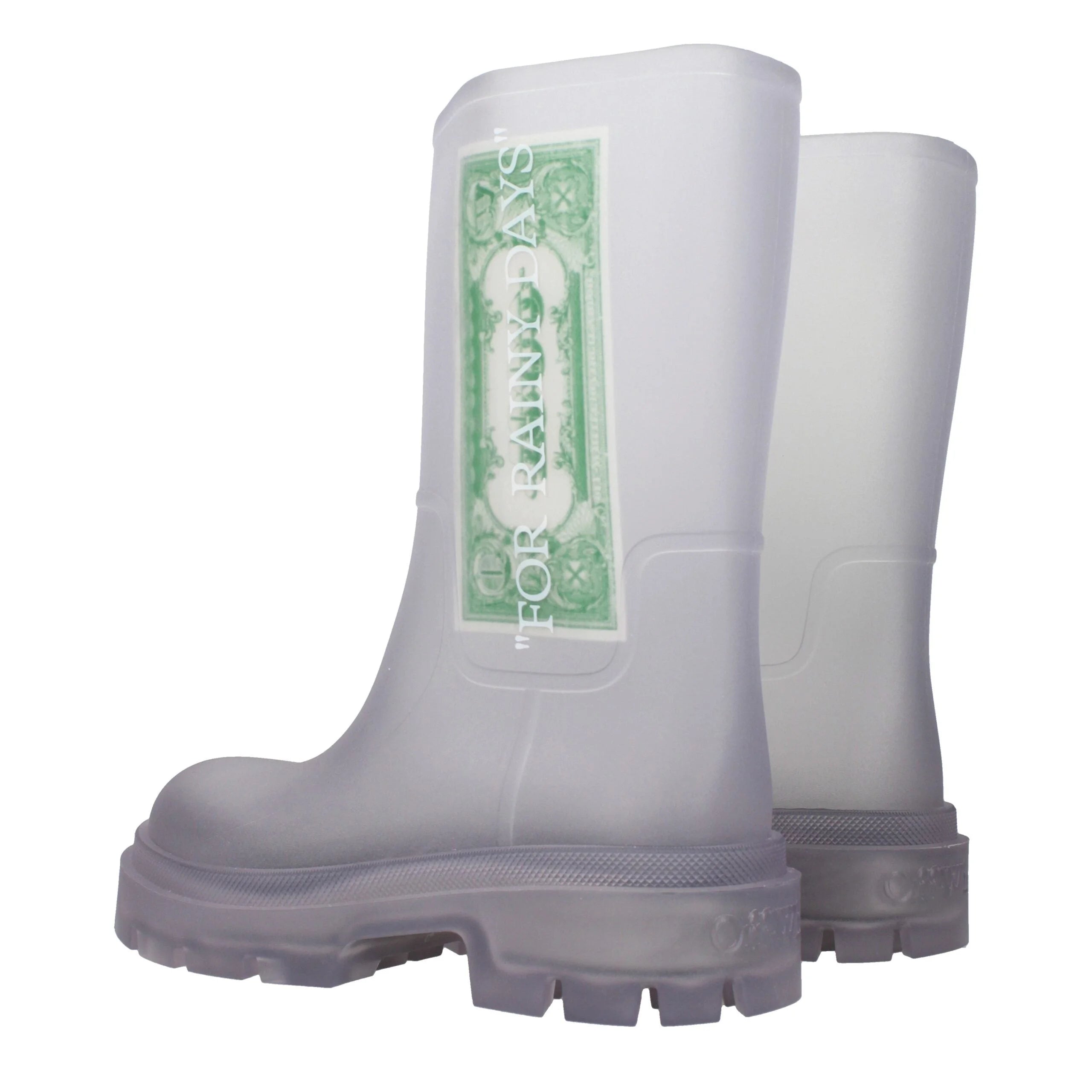 Off-White atlagos PVC boksz cipok