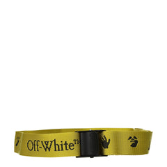 Off-White Yellow Fabric Regular Belts - UNI