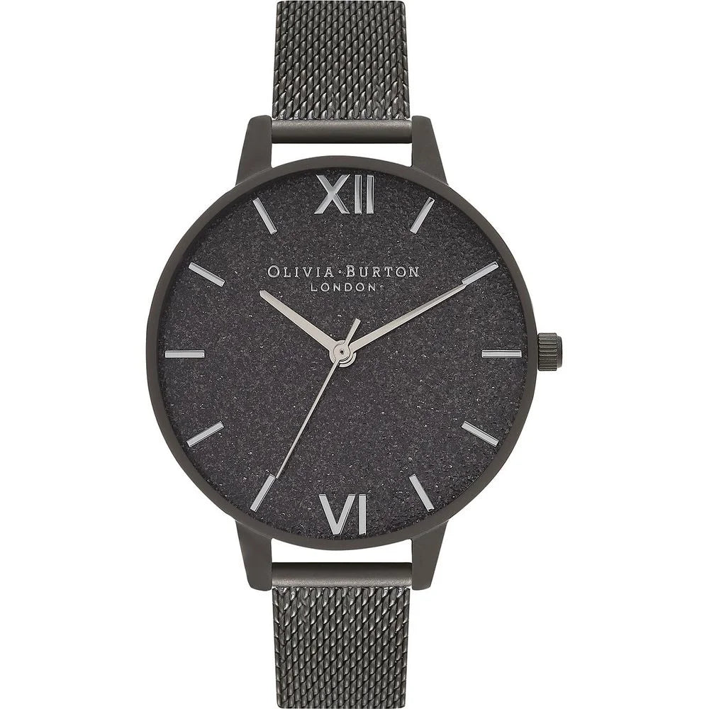 Olivia Burton Black Stainless Steel Watch