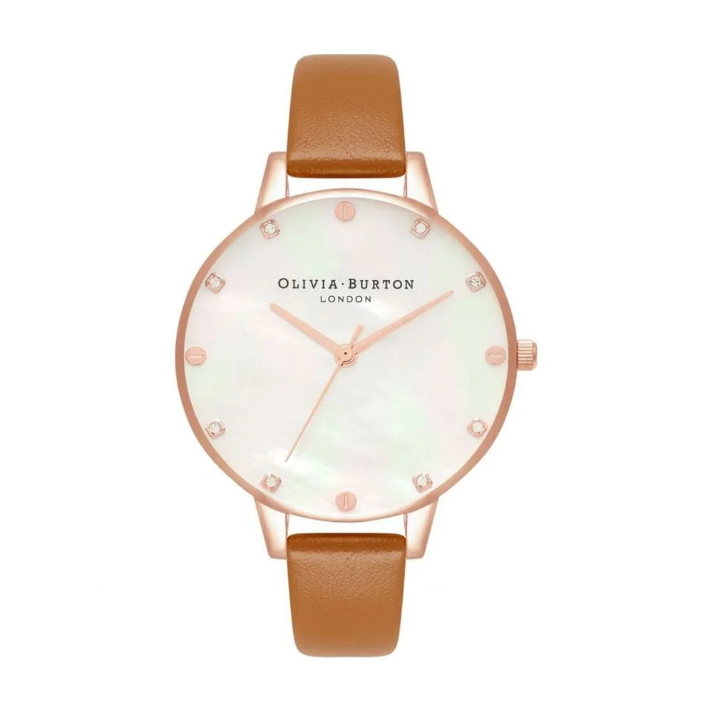 Olivia Burton Brown Artificial Leather Watch