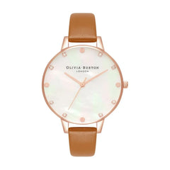 Olivia Burton Brown Artificial Leather Watch