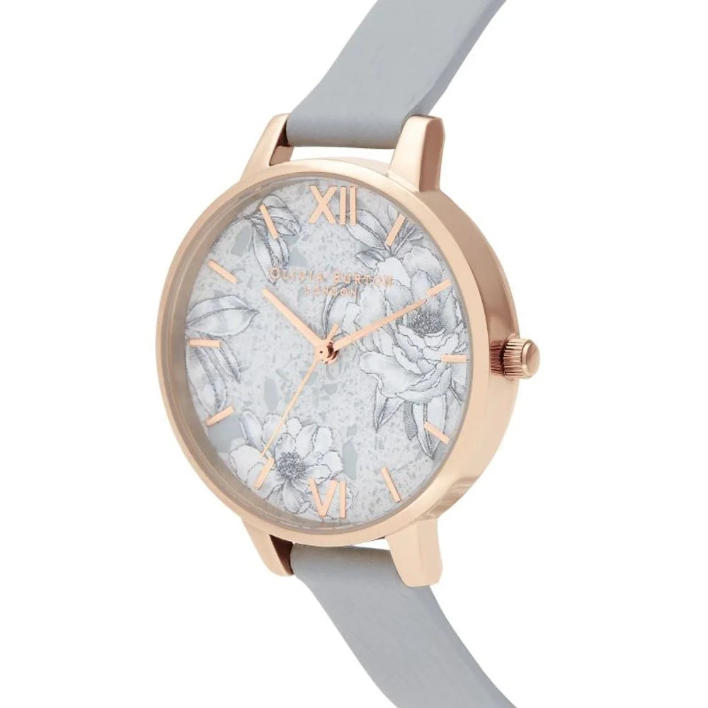 Olivia Burton Gray Artificial Leather Watch