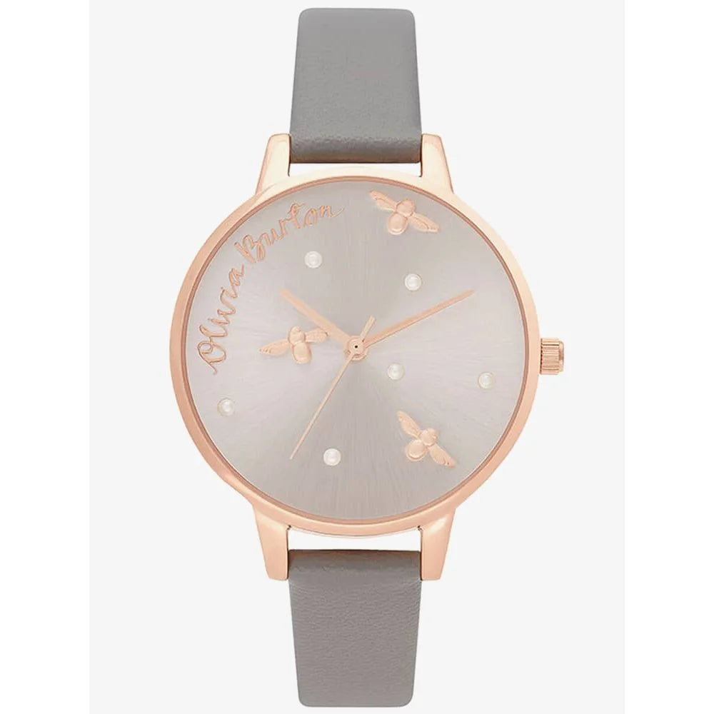 Olivia Burton Gray Artificial Leather Watch - Watches