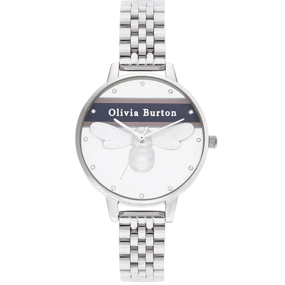 Olivia Burton Silver Stainless Steel Watch