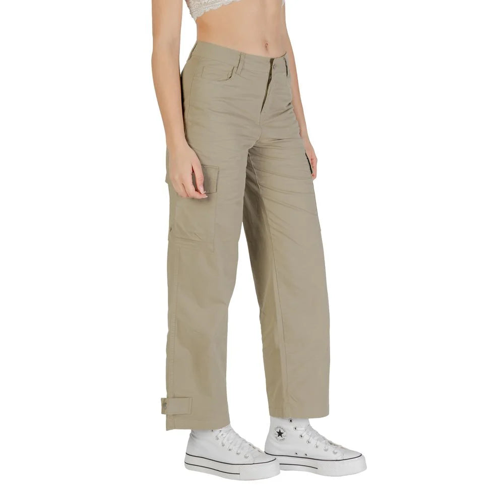 Only Beige Cotton Pant - Cargo Pants