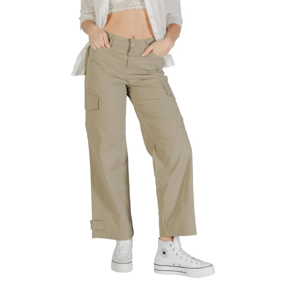 Only Beige Cotton Pant - Cargo Pants
