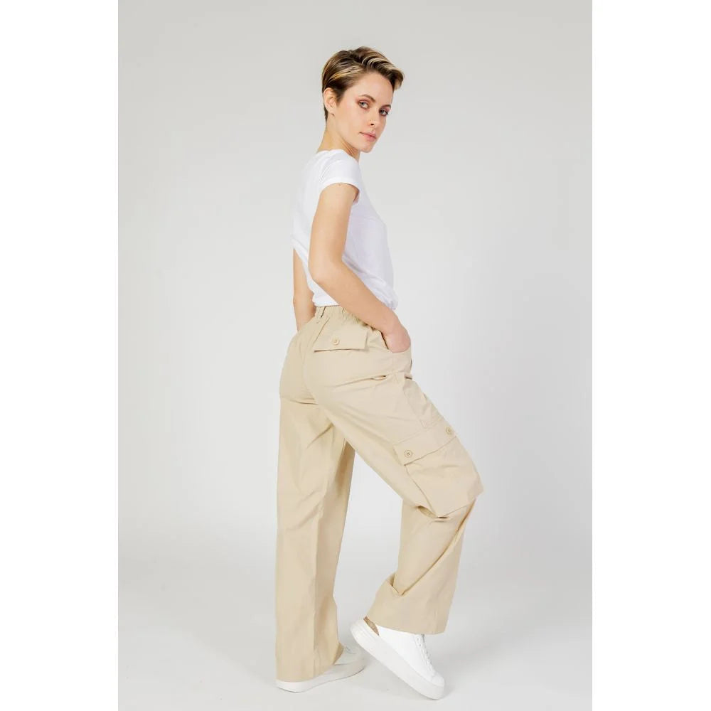 Only Beige Cotton Pant - Joggers