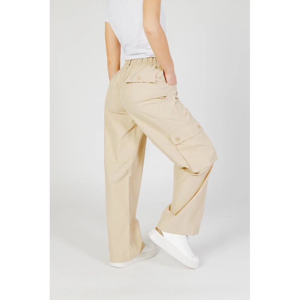 Only Beige Cotton Pant - Joggers