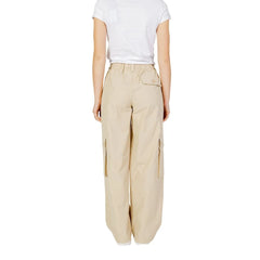 Only Beige Cotton Pant - Joggers
