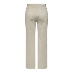 Only Beige Cotton Relaxed Fit Jean - Jeans