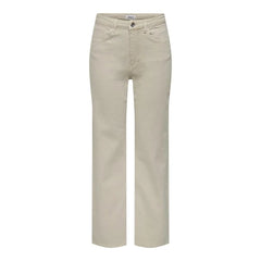 Only Beige Cotton Relaxed Fit Jean - Jeans