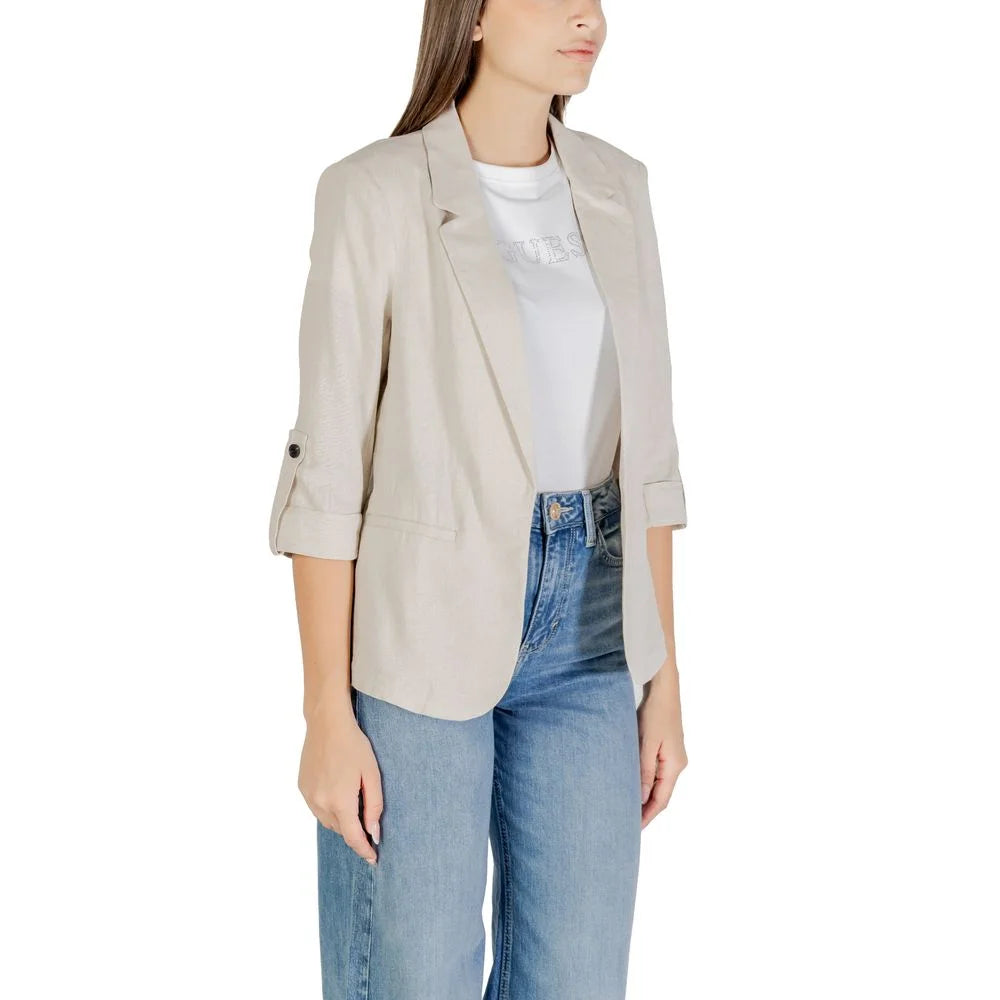 Only Beige Linen Blazer - IT36|XXS - Coats & Jackets