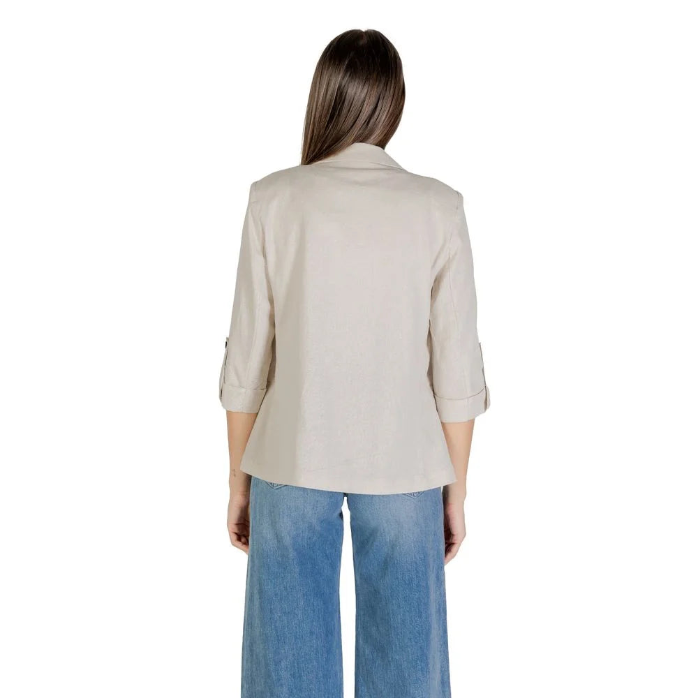 Only Beige Linen Blazer - IT36|XXS - Coats & Jackets