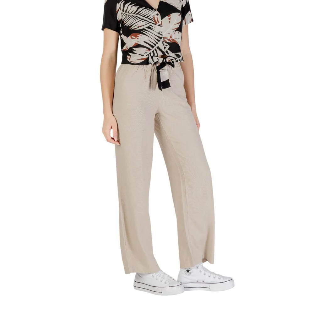 Only Beige Linen Pant - Trousers