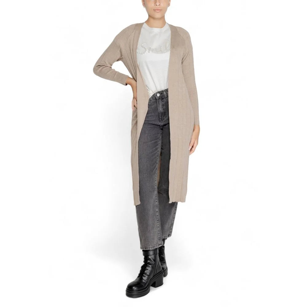 Only Beige Marabou Cardigan - Cardigans