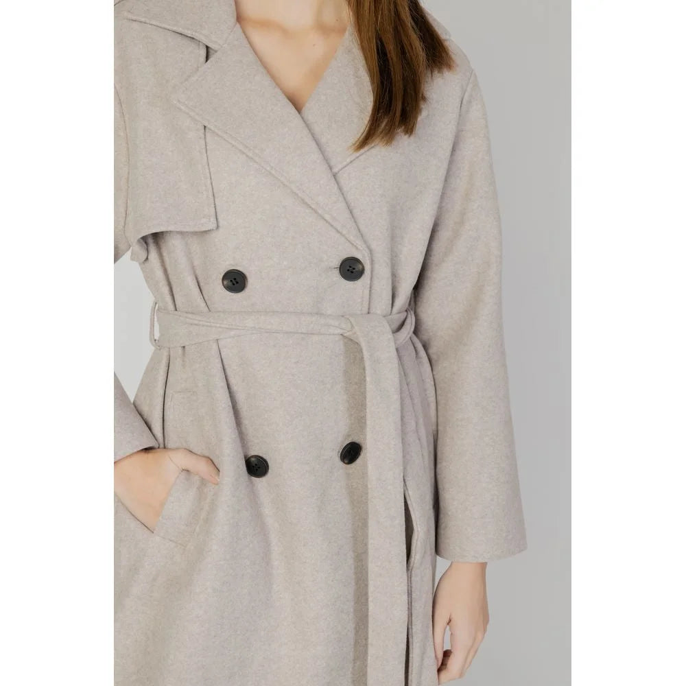 Only Beige Polyester Coat - XL - Overcoats