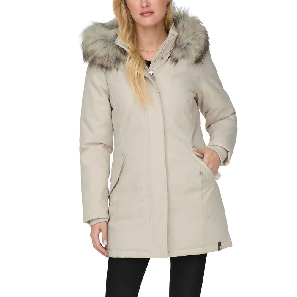 Only Beige Polyester Parka - IT42|M