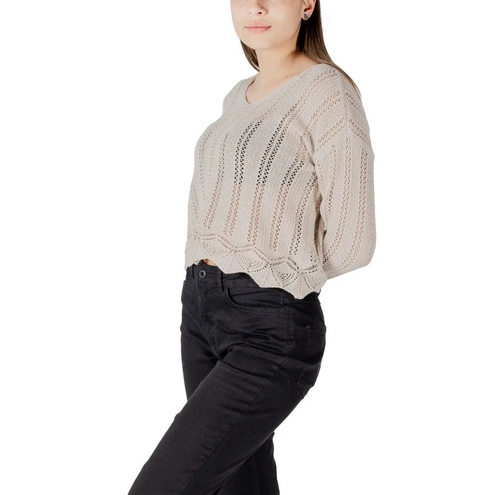 Only Beige Recycled Cotton Sportswear - IT44|L - Sweaters