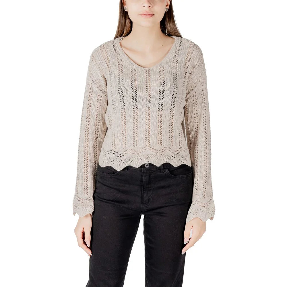 Only Beige Recycled Cotton Sportswear - IT44|L - Sweaters